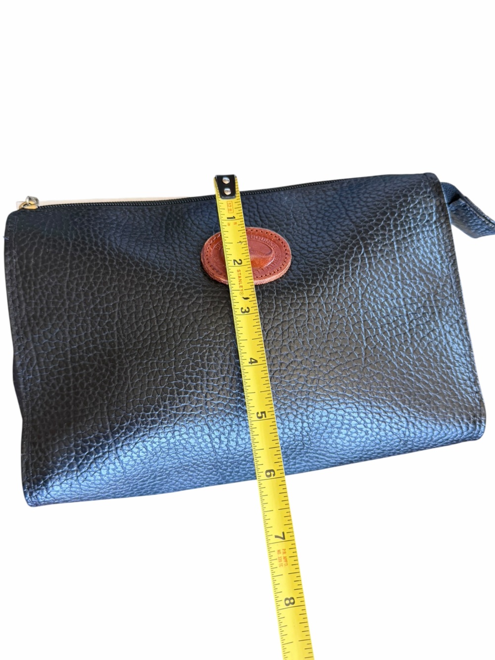 Vintage Dooney & Bourke Black Pebbled Leather Travel Makeup Toiletries Pouch - Picture 8 of 9